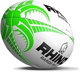 Rhino Rapide XV Rugby Ball White Green Size 5 Brand Rhino view 3