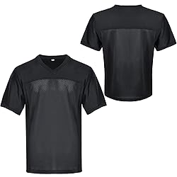 Aumudle Men Blank Plain Football Jersey Practice