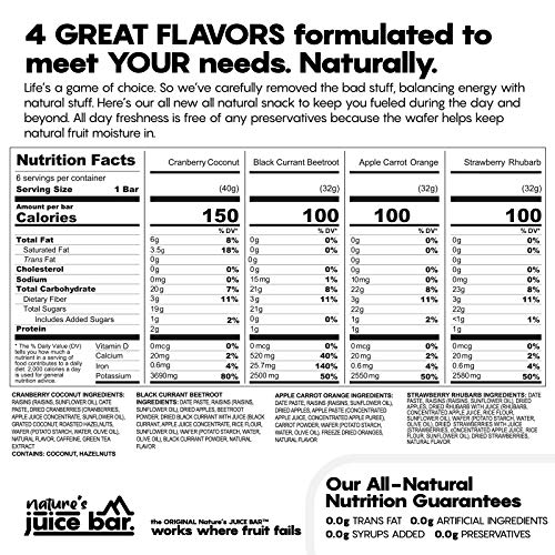 Nature’s Nutrifruit Juice Bar Organic Breakfast Bars 100 kcal Soft