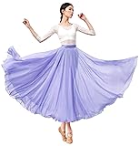 Z&X Womens Ballroom Latin Dancing Skirt Long Swing