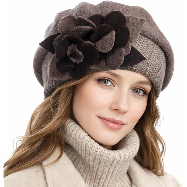 Amazon.com: Nawati Flower Women Beret, Double Layer 