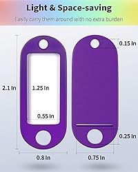 Uniclife 2 Inch Colorful Key Tags Soft Plastic Key