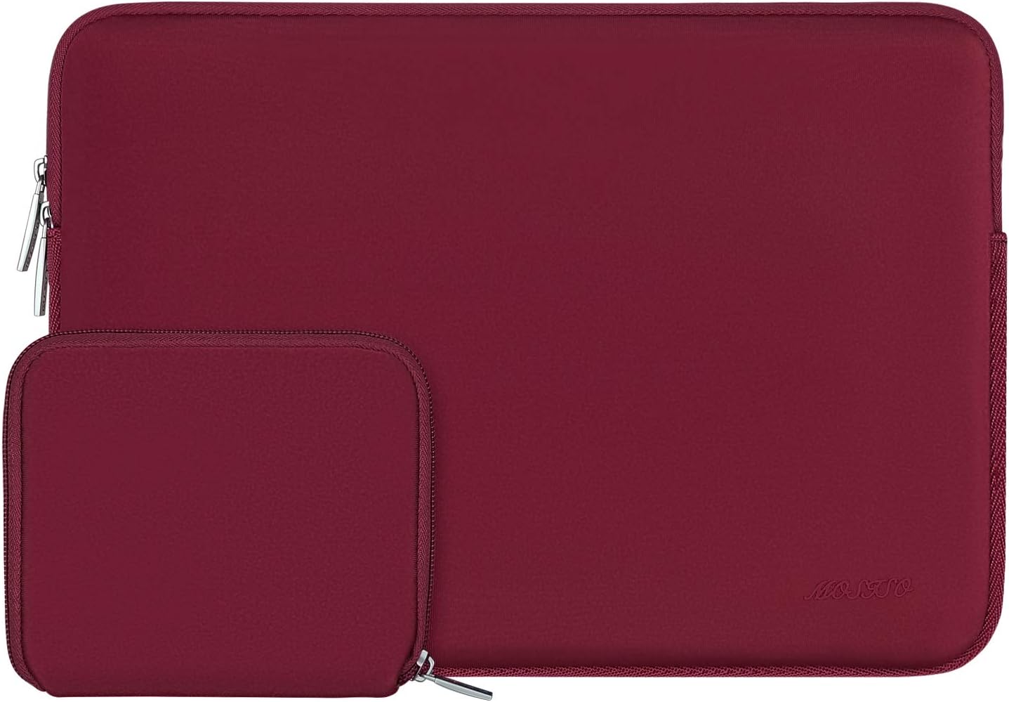 MOSISO Laptop Sleeve Compatible with 13-13.3 inch MacBook Pro, MacBook Air, Notebook Computer, Water Repellent Neoprene Bag with Small Case, Red