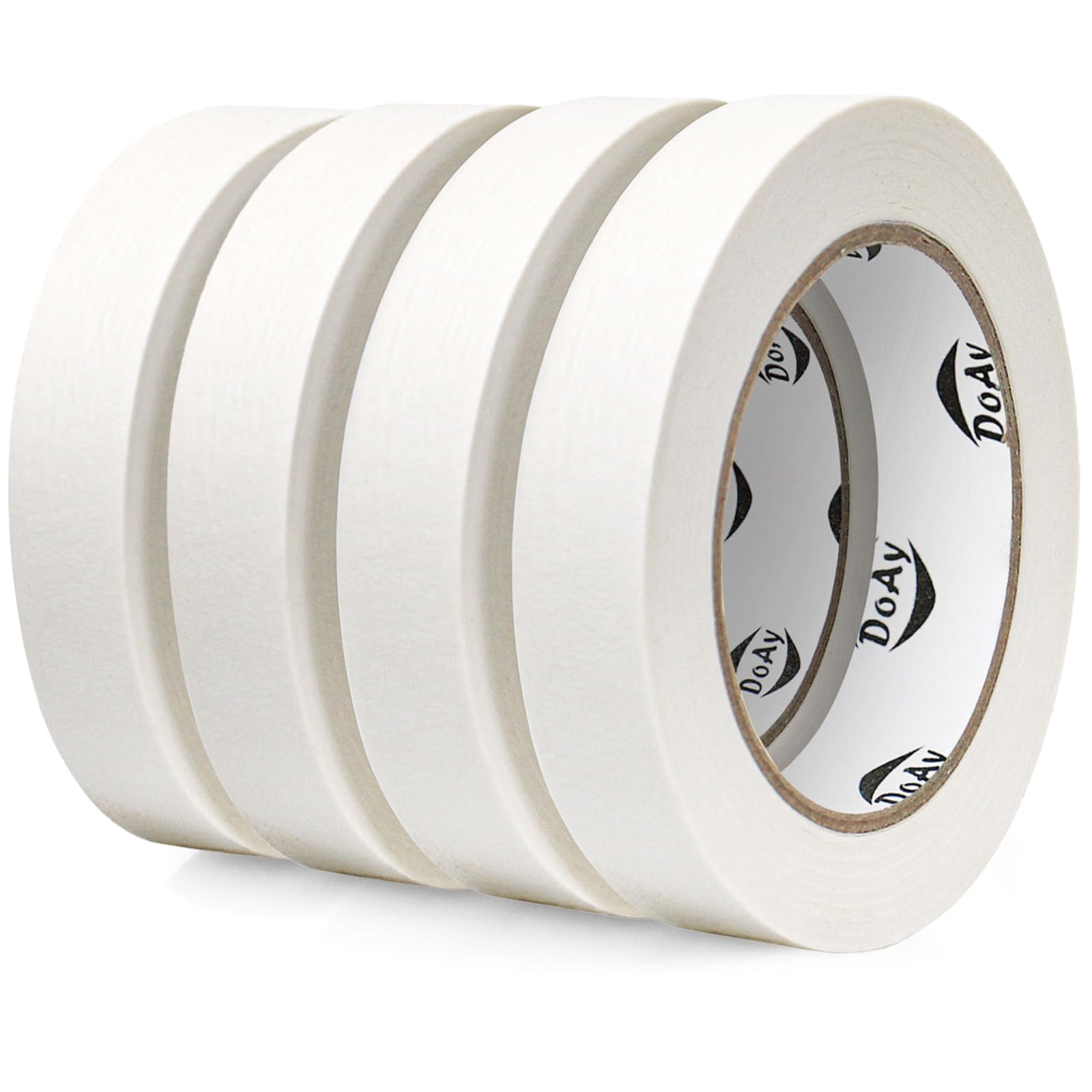 Photo 1 of DOAY 4 Pack White Painters Tape - Masking Tape 1 inch Wide - Multi-Surface, Smart Adhesion, Indoor & Outdoor Use - Paint Tape for DIY, Labeling, Art, Car, General Purpose - 360FT Total