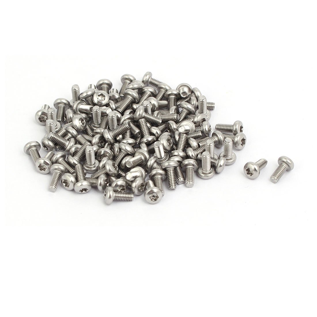 Sourcingmap M2.5 x 6mm 304 Stainless Steel Torx Pan Head Screws Bolts Fasteners 100pcs