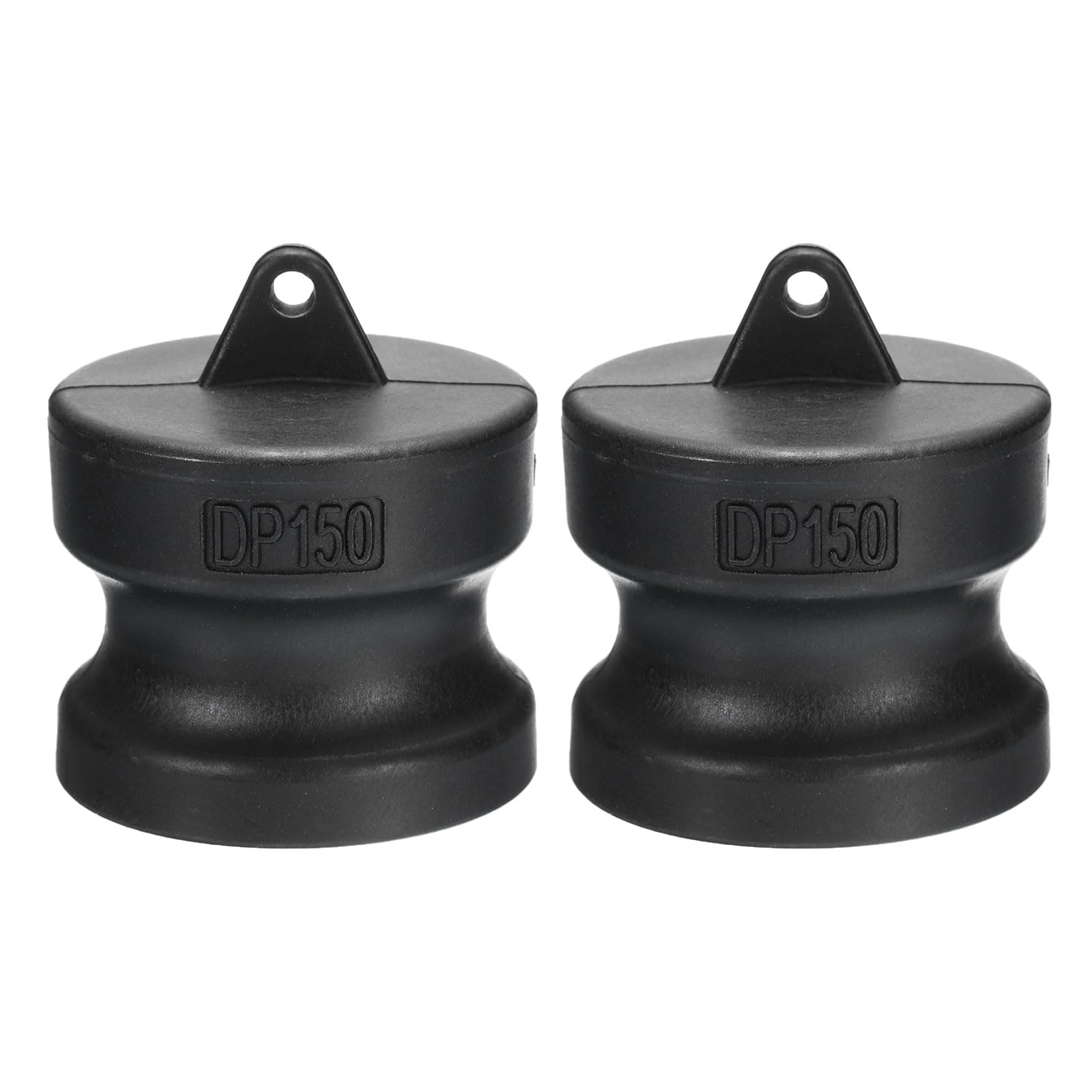 PATIKIL Poly Cam Lock Fittings, 2 Pcs 1.5" Part DP Dust Plug Cam Groove Hose Fittings Polypropylene Cam Lock Fittings, Black