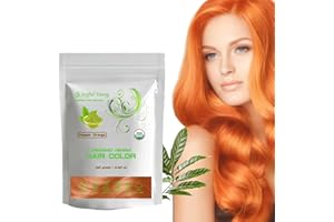 JOYFUL YOUNG 100% Organic Henna Hair Color – Natural, Chemical-Free Hair Dye for Rich, Vibrant Color & Gloss – Grey Coverage, Safe for All Hair Types, Vegan Non-Toxic, Herbal Hair Treatment (COPPER ORANGE)