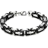 COOLSTEELANDBEYOND Mens Women New Stainless Steel Braided Link Bracelet Polished