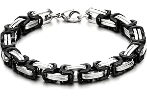 COOLSTEELANDBEYOND Mens Women New Stainless Steel Braided Link Bracelet Polished