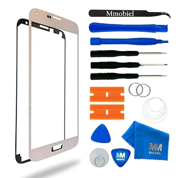 MMOBIEL Front Glas Reparatur Set kompatibel mit Samsung Galaxy S5 Mini G800 Series (Weiß) Display mit Werkzeug-Set