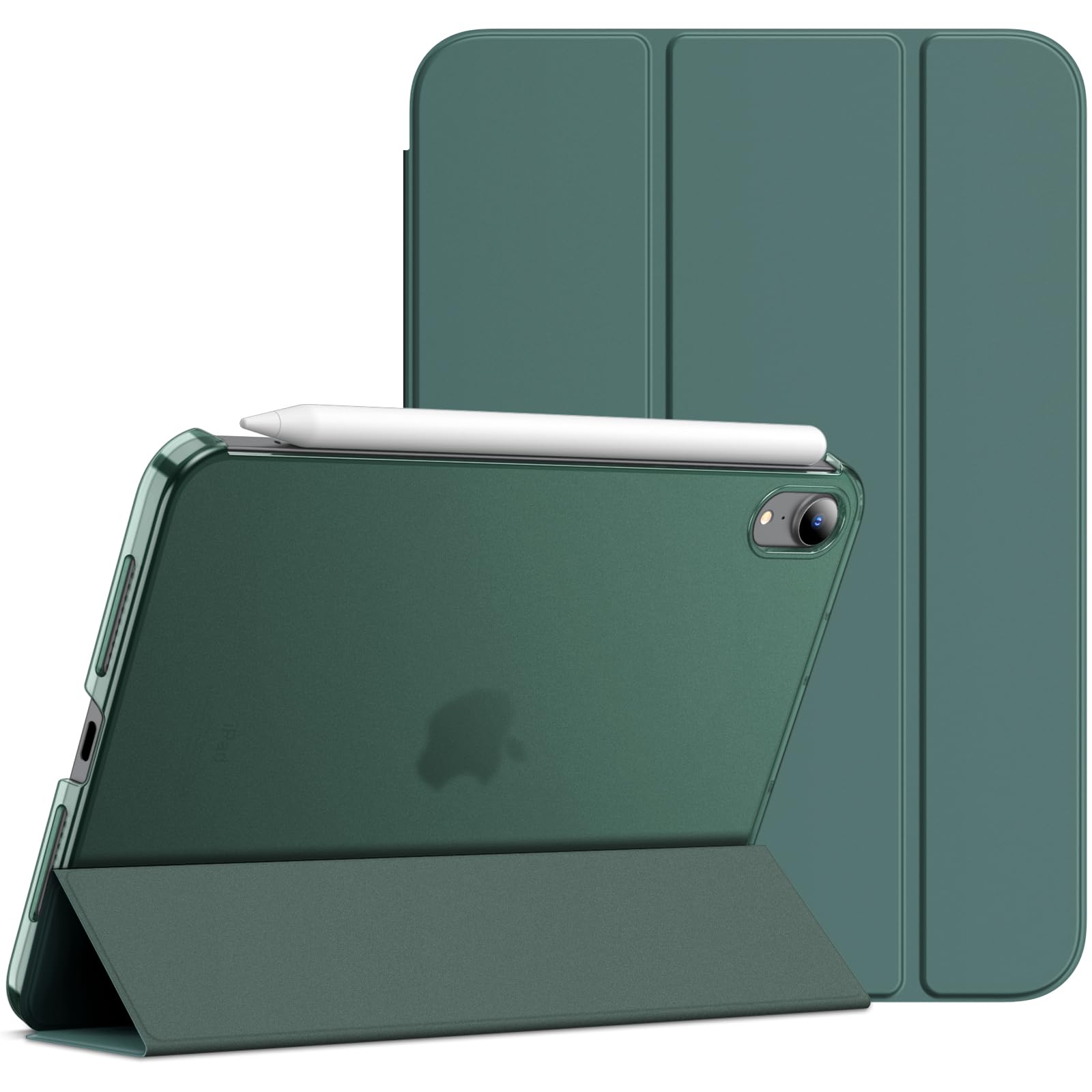 JETech Case for iPad mini (A17 Pro, 2024 Model, 7th Generation) / mini 6 (2021 Model, 6th Generation), Slim Stand Hard Back Shell Smart Cover with Auto Wake/Sleep (Misty Blue) — image 1