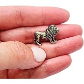 Brass Handcrafted Lion Figurine Sculpture, Miniature Animal Statue