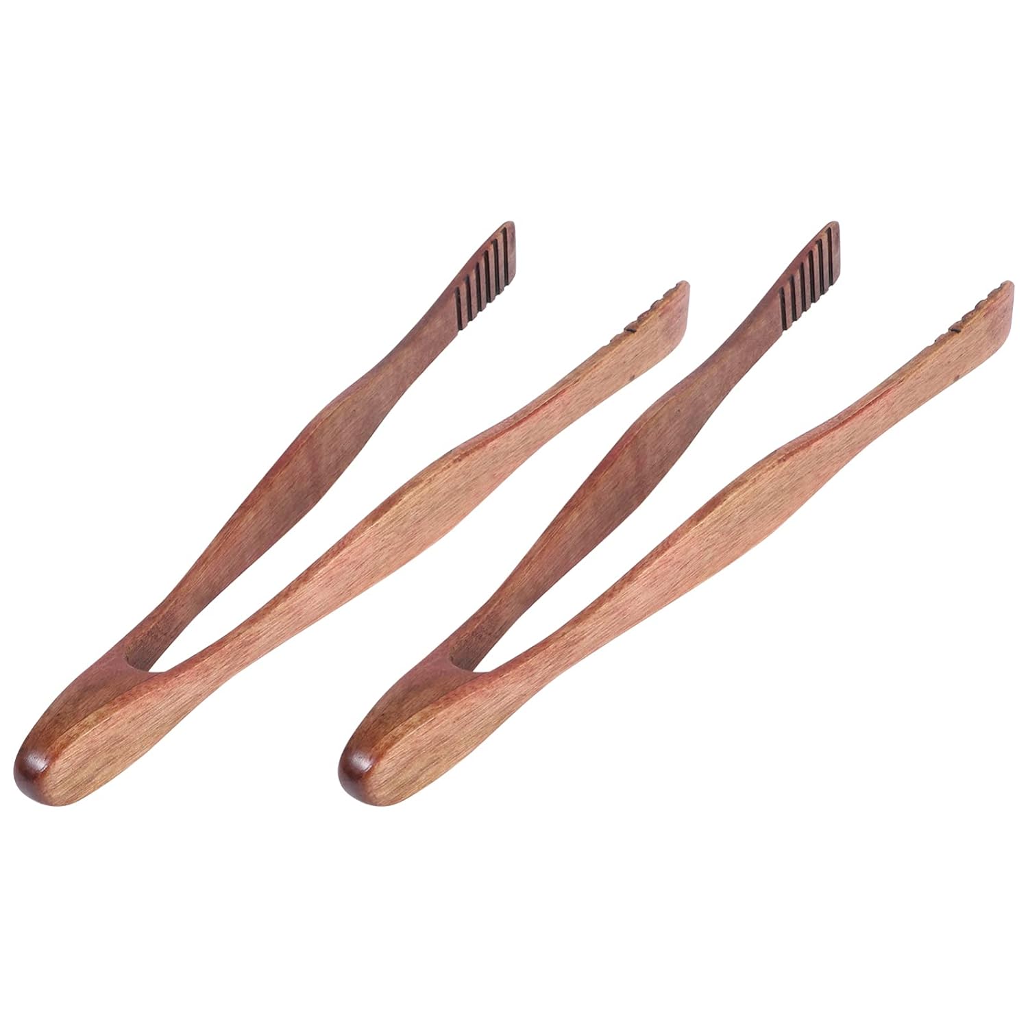 Buy Hemoton 2pcs Reusable Bamboo Toast Tongs Wooden Toaster Tongs