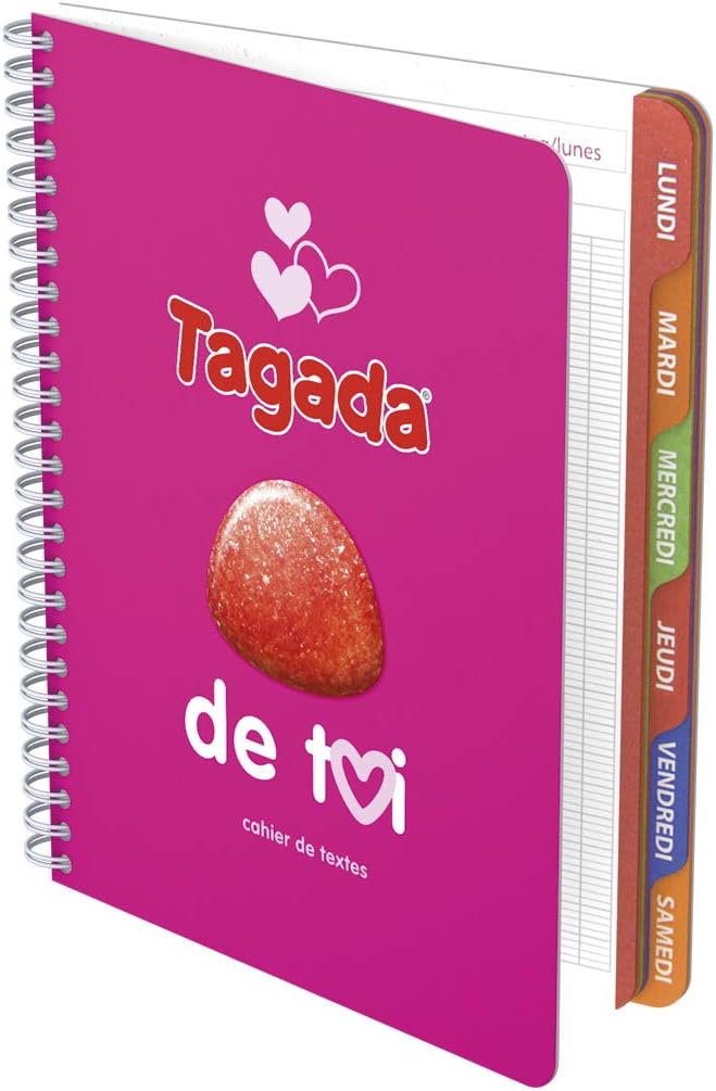 Hamelin TAGADA Spiral-Bound Notebook 17 x 22 cm Strawberry