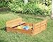 Kids Sandbox with Lid Sand Box for Kids Outdoor with Lid Cedar Wooden Sand Pit Box for Kids with 2 Foldable Bench Seats 4 ft x 4 ft Sand boxes for Kids Outdoor With Lid Sandbox toys for 2-8 years