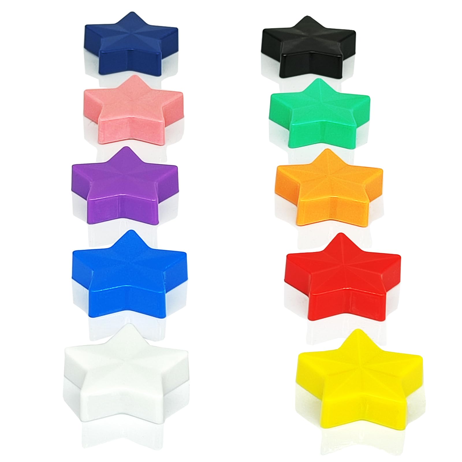 PYJLBX Fridge Magnets 10 Pack - Star Strong Small Whiteboard Magnets, Colorful Mini Heavy Duty Round Refrigerator Magnets for Crafts, Whiteboard, Planning Boards, Notice Board, Office,Home (10 Colors)