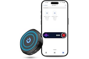 QUNIFYED 64G Magnetic Voice Activated Recorder Device - 4800 Hours Portable Voice Recorder with Playback, 3072Kpbs HD Dual Microphone Tape Voice Recorder with Noise Reduction for Interviews/Meetings/Courses