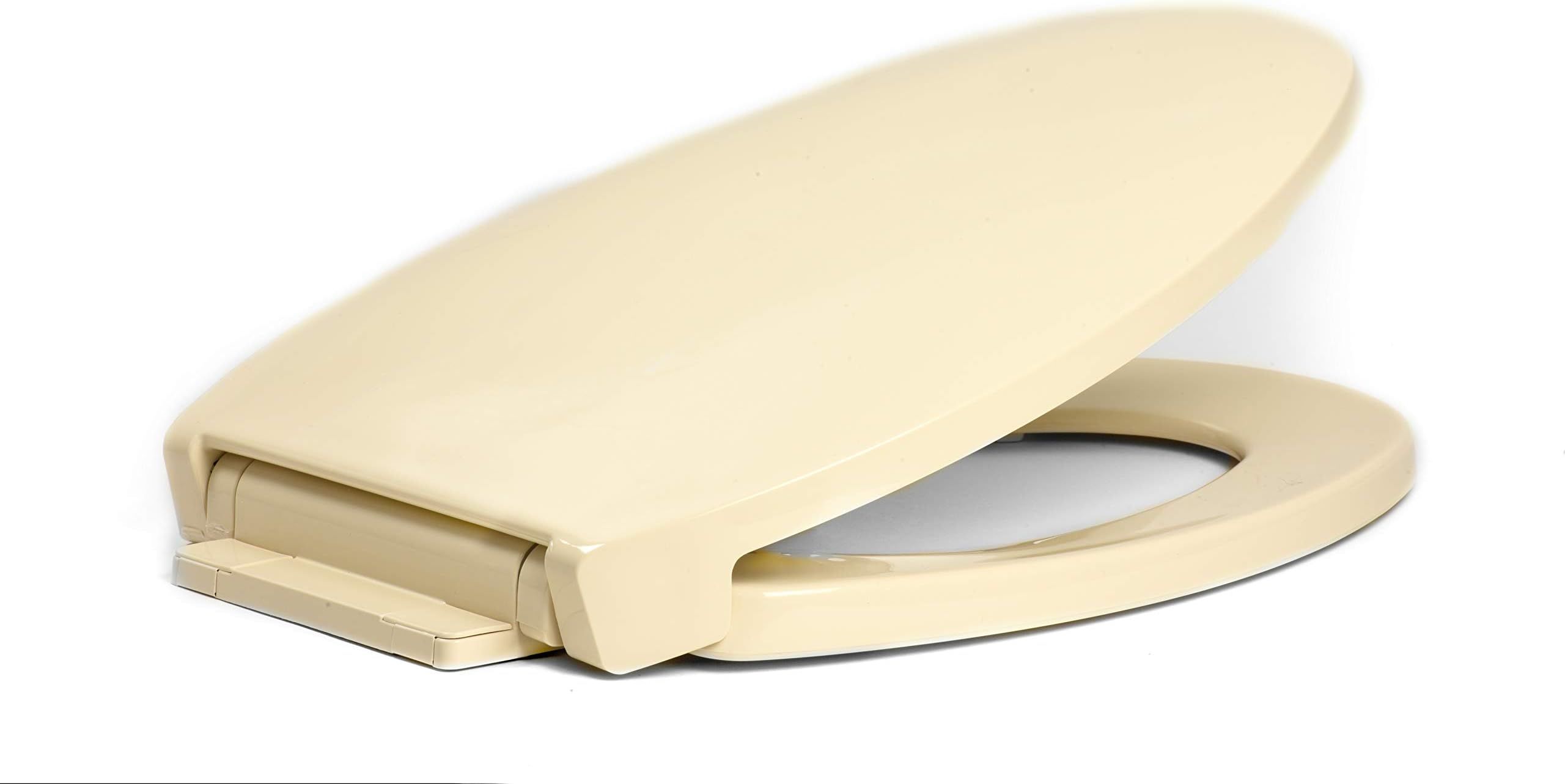 Centoco 1700SC-106 Luxury Plastic Elongated Toilet Seat with Slow Close, Bone