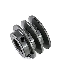 QWORK 2AK251 Double Groove Pulley/Sheave, 2.55"OD