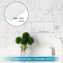 BeNice Peel and Stick Backsplash Large Bathroom