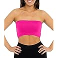 Malibu Sugar Women's Bandeau Tube Top Bras - Seamless Strapless Bra Tube Tops Comfortable and Versatile (Fits Sizes XS-S)