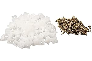 AirheadStorm 100-Pack Furniture Drawer Sag Repair Wedges with 100 Self-Tapping Screws (3.5 mm × 16 mm), Plastic + Stainless S