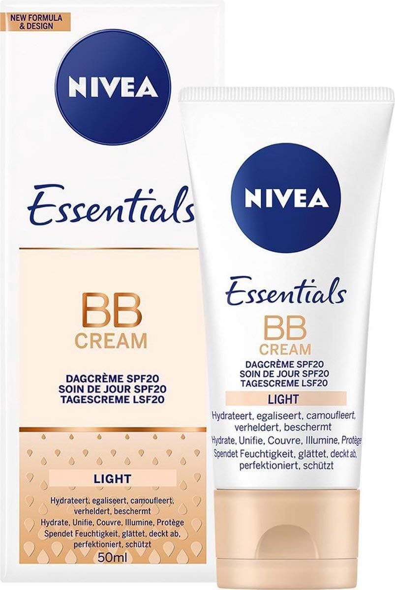 Nivea Essentials BB Cream SPF 20 Light 50g Intensive Care Day Cream Foundation
