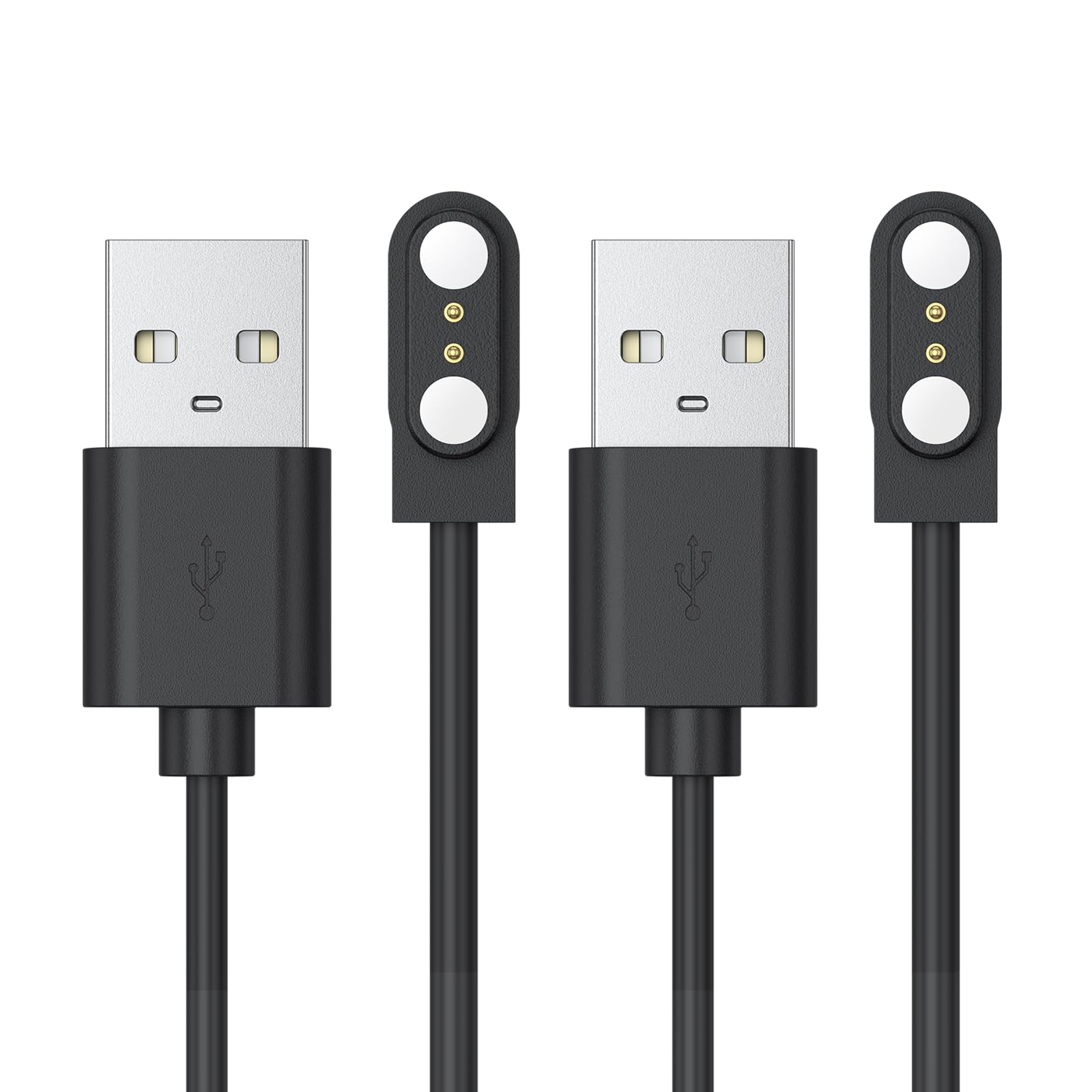 Photo 1 of Meliya 2-Pack Charger Cable for FITVII Smart Watch, Compatible with FITVII Ole, Fino2, Nexa, HM78, HM68, HM58, HM57, H56, HM18, HM08 Smart Watch, 1.6ft Replacement Magnetic Charging Cord
