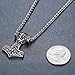Men's Stainless Steel Viking Thor's Hammer Celtic Knot Pendant Necklace, 24