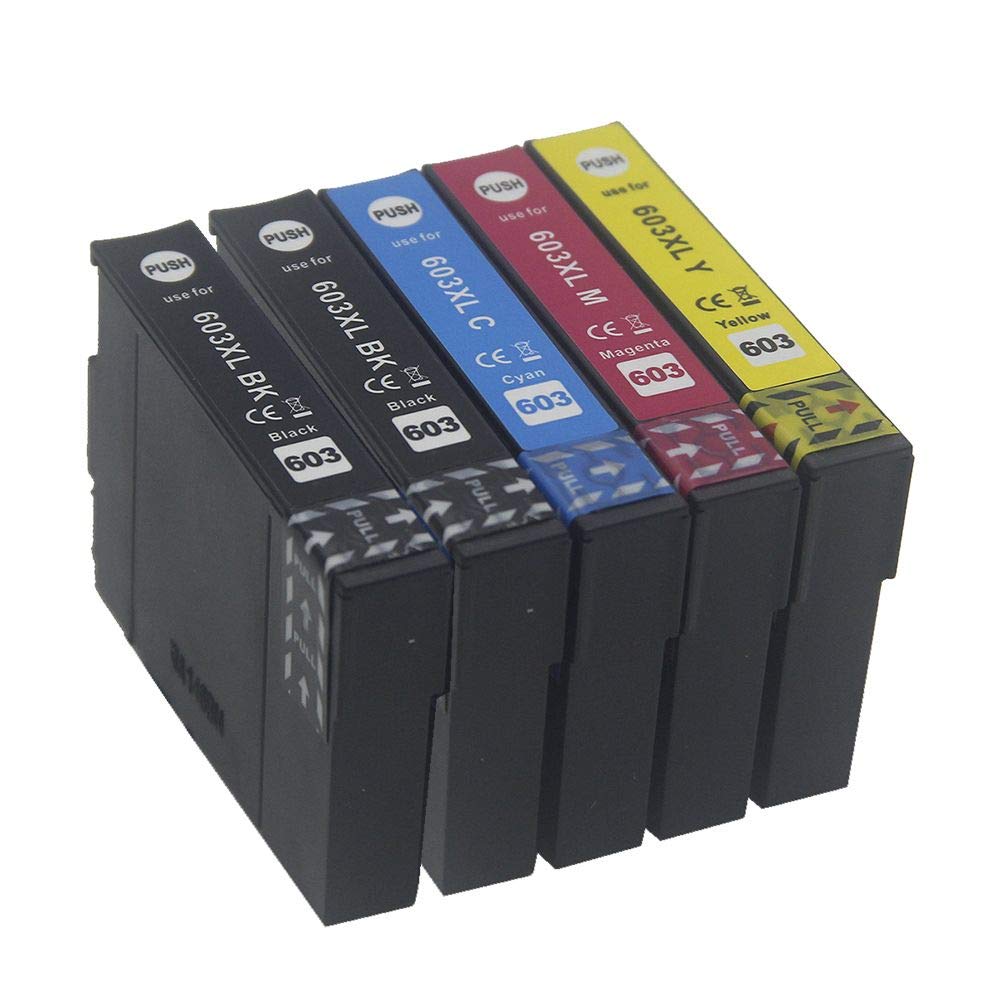 AQree 5 pack Ink Cartridges Compatible with WF-2810 WF-2830 WF-2835 XP-2100 XP-2105 XP-3100 XP-4100 XP3105 XP-3105 XP-4105 Printer (2x Black 1x Cyan 1x Magenta 1x Yellow)
