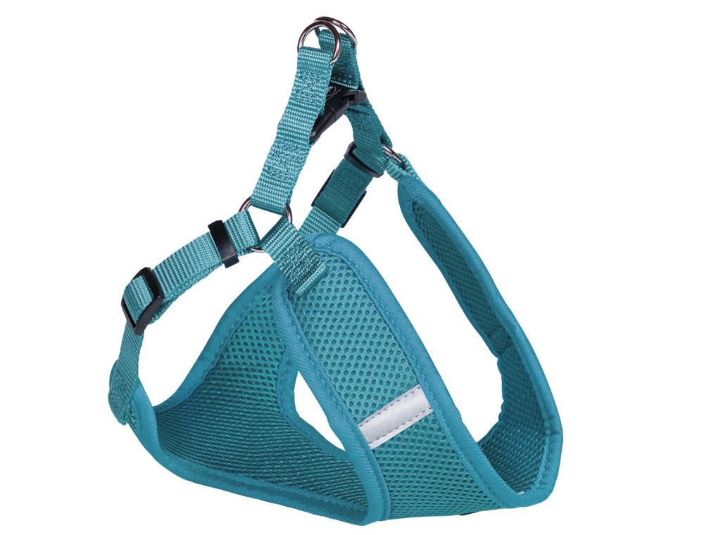 Nobby 80657-34 Harness Mesh Reflect Width 25 mm Length 69-83 cm + 66 cm Turquoise