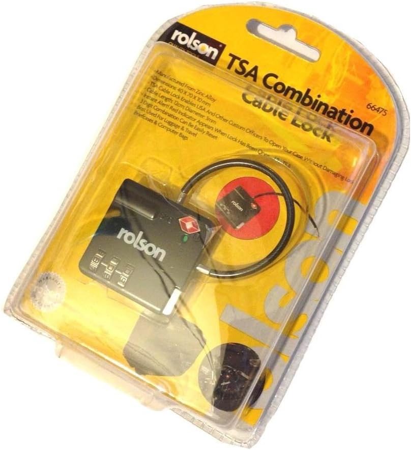 Rolson 3 Digit Combination Cable Lock For Luggage Briefcase Travel Security Padlock Key Rings Suitcase