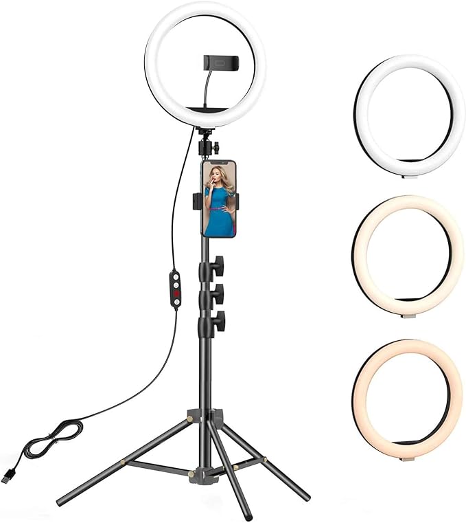 10.2 Inch Selfie Ring Light With Tripod Stand
