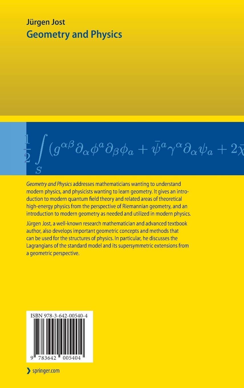 Amazon Geometry And Physics Jost Juergen Differential Geometry