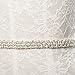 Rhinestone pearls thin wedding accessories sash belt white for bride bridesmaid
