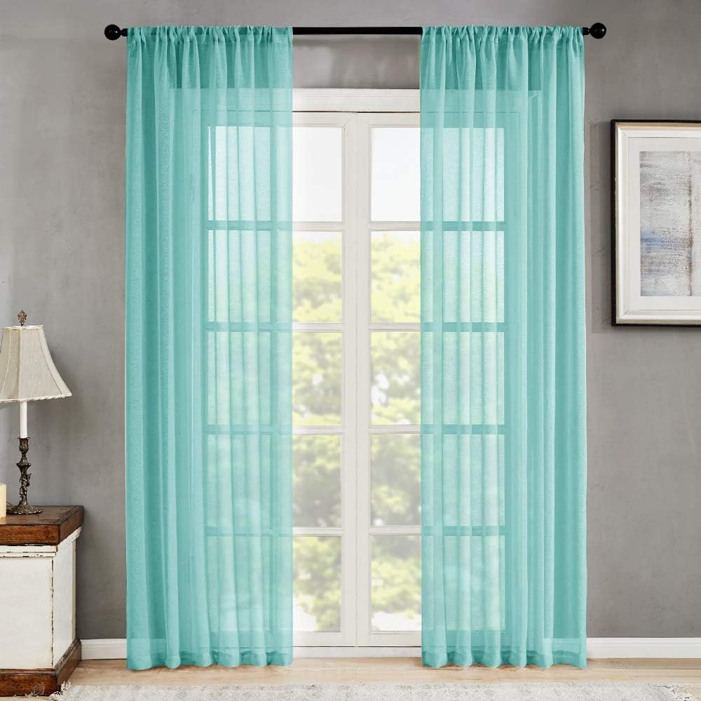 Amazon Com Mrtrees Sheer Curtains 108 Inch Length Sliding Door