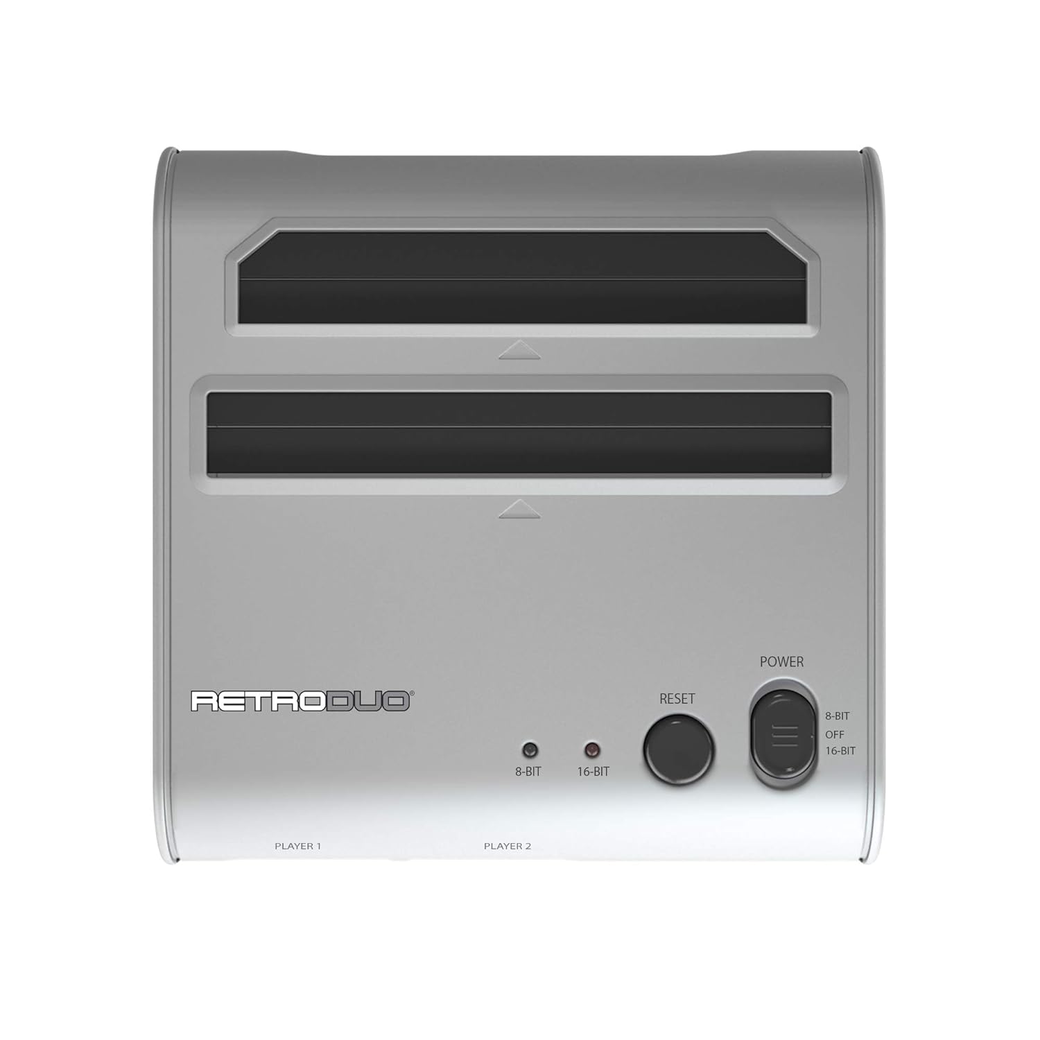 Retro-Bit Retro Duo 2 in 1 Console System - for Original NES and SNES Games - Silver/Black: Video Games
