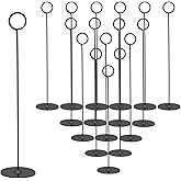 Urban Deco 16PK Table Number Holders Place Card Holders 12 Inch Table Card Holders Steel Card Holders for Photos, Food Signs,