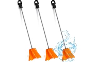 Loosh 3 Pcs 11 Inch Paint Stirrer for Drill, Paint Mixer Attachment, Helix Epoxy Mixer for Concrete Resin Silicone Stirrer Paddle Compatible with Most Drills (Orange)