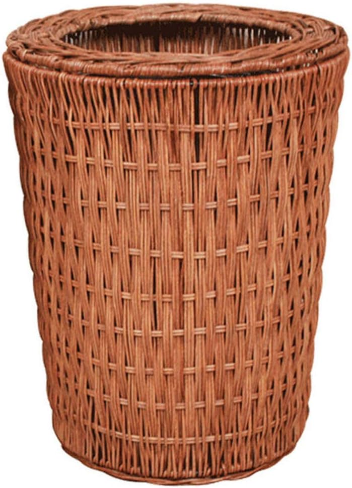 lqgpsx Bamboo Vine Trash Can, No Cover with Pressure Ring