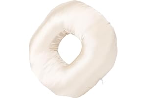 Piercing Pillow, Donut Pillow for Side Sleepers, Silky Satin Soft Ear Protect Pillow, Reduces Ear Pressure, Slumber Pillow wi