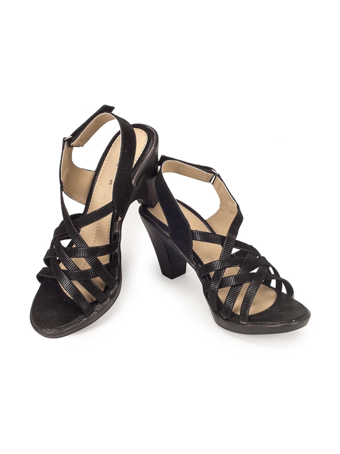 khadims womens faux leather block heels