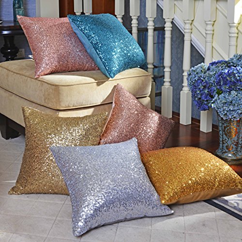 gold sequin pillow covers
