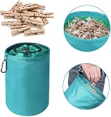Vicloon Large Clothespin Bag with Drawcord and Hook Blue view 4