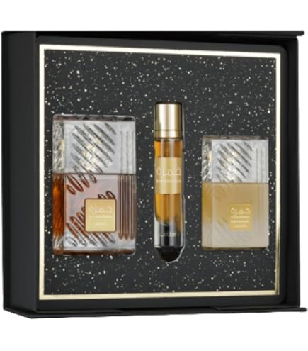 Amazon.com : Lattafa Khamrah 2 Pcs Giftset With 100ml Edp + 200ml