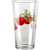 Reston Lloyd Harvest Apple Pattern by Sandy Clough, Acrylic Drinkware,Clear, 19 Oz (Set of 6)
