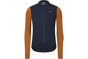 RISESBIK Men's Winter Cycling Jersey Thermal Long Sleeve Bicycle Clothing Fleece Bike Jersey Windproof Race Fit Lightweight