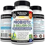 Probiotic 20 Billion CFU. Guaranteed Potency until Expiration. Patented Delay Release, Shelf Stable Probiotic Supplement. Dairy Free Probiotic with acidophilus. Best Probiotics for Women & Men.