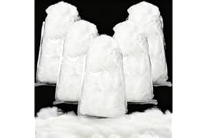 Cididu 1000g Fake Snow Clouds Decorations, 35.27 oz Fluffy Artificial Fiber Fill for Christmas Tree, White Soft Indoor Home D