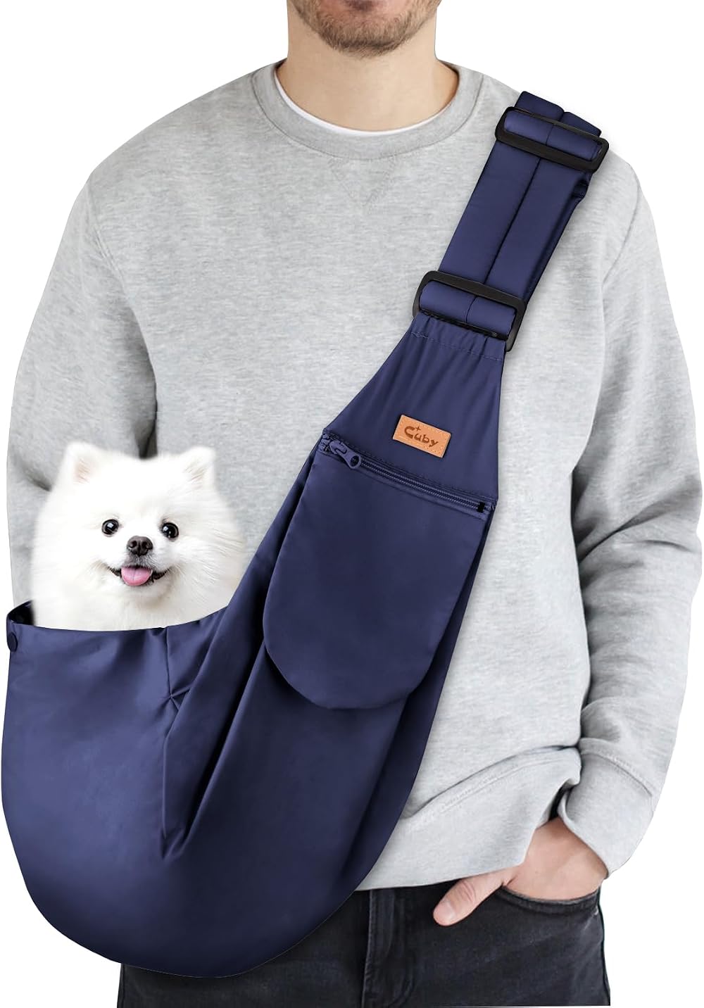 CUBY Puppy Dog Carrier Sling for Small Medium Dogs Shoulder Strap 15in